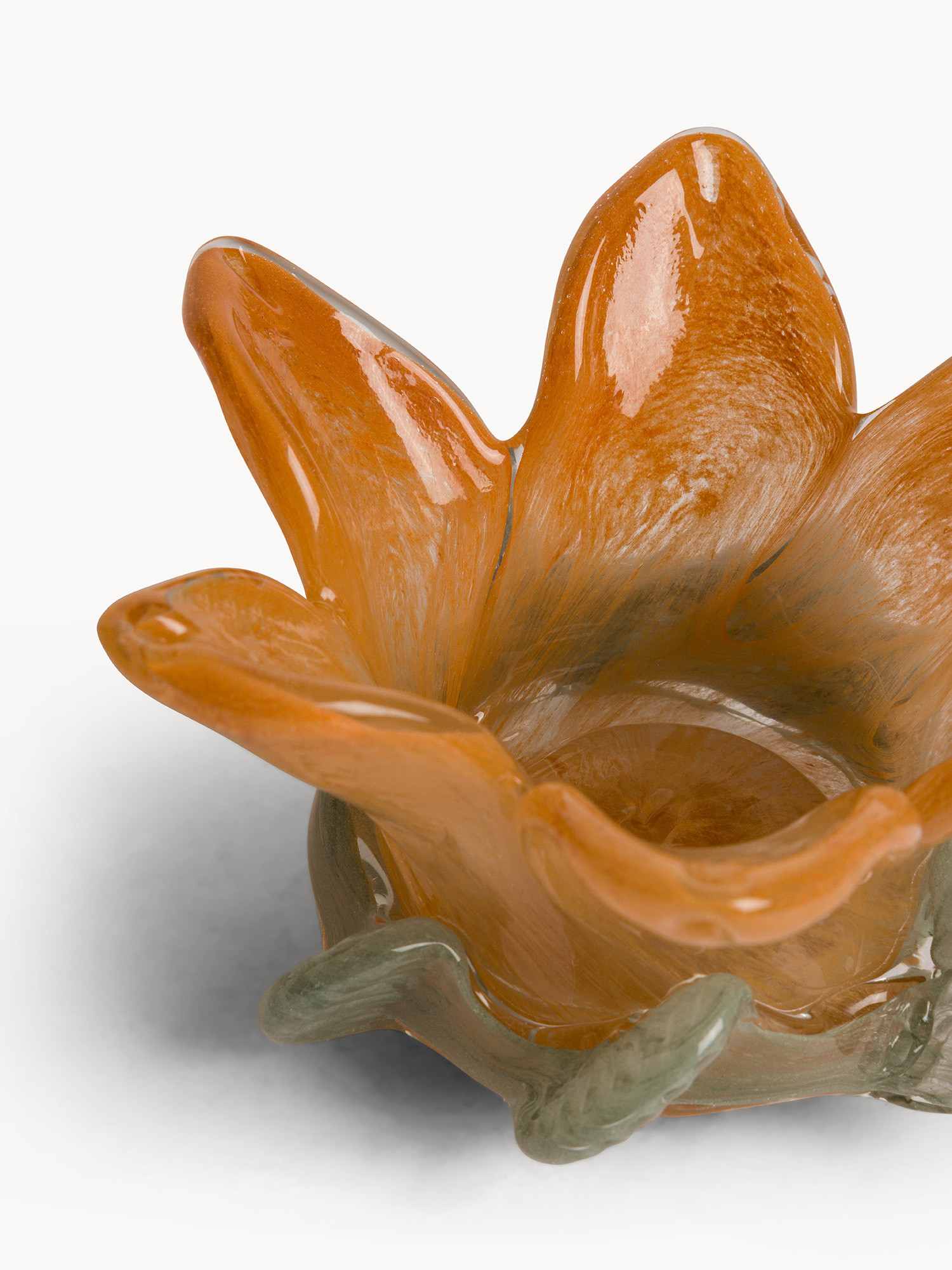 Candeliere in vetro colorato in pasta