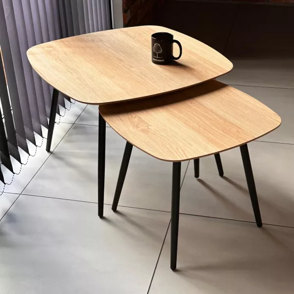 Mały stolik drewniany Geometric 01