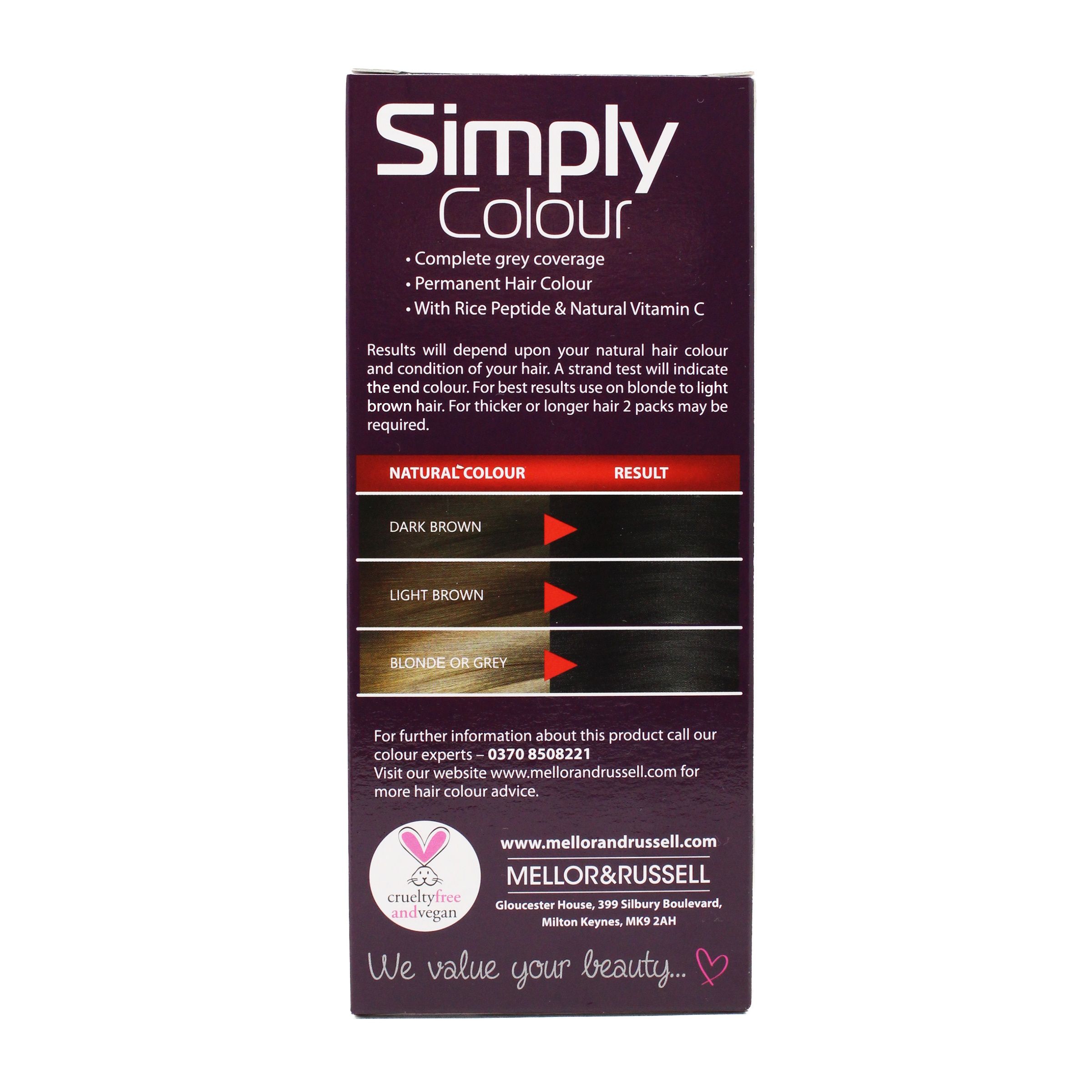 Simply Colour Permanent Hair Dye – Natural Black 2.0 (Pack of 2)