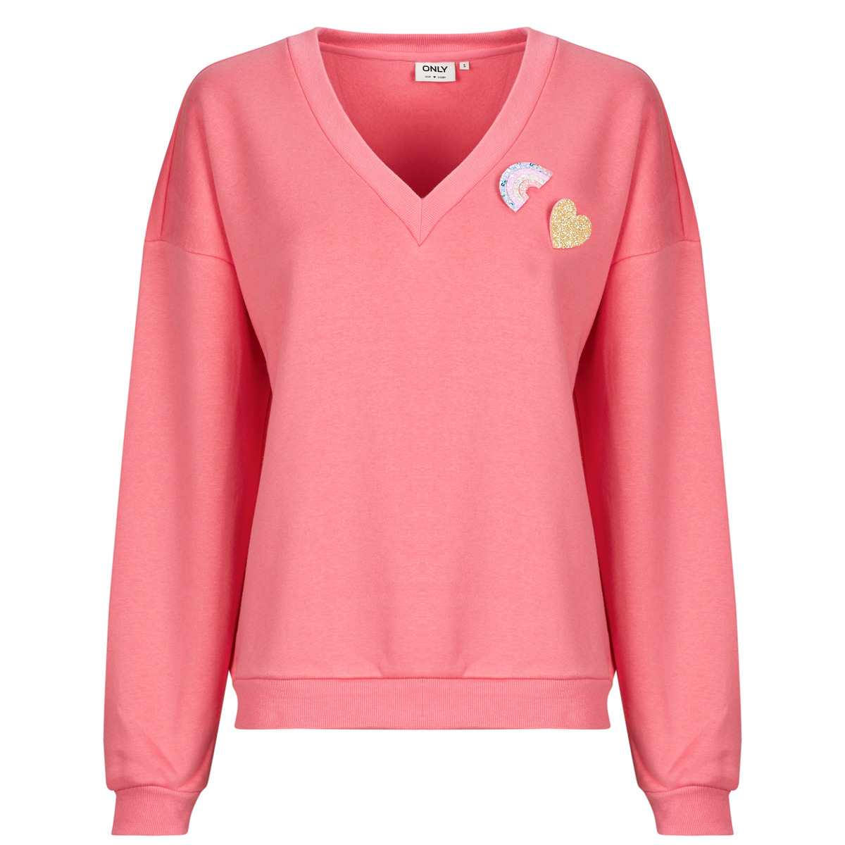 Only - ONLHOLLY L/S V-NECK - Pink