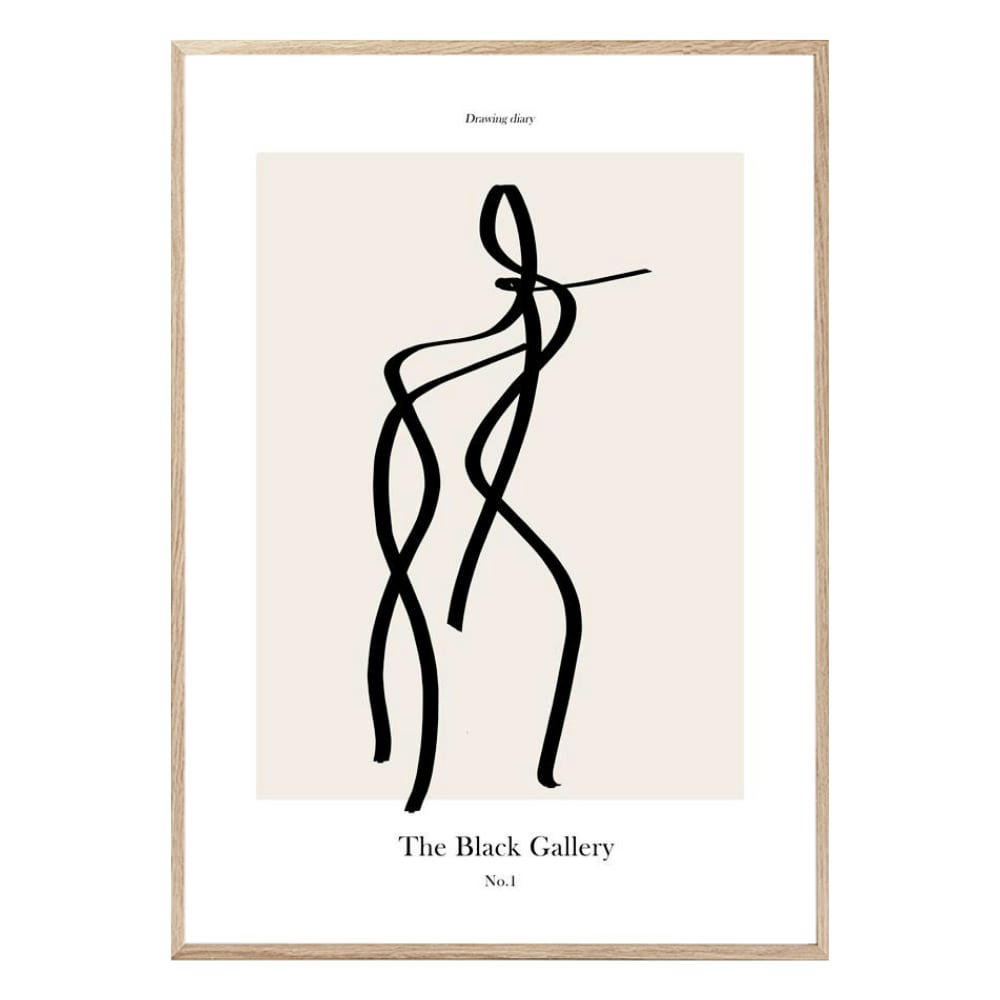 ARTESTA - Affiche décorative avec cadre chêne 50 x 70 cm the black gallery