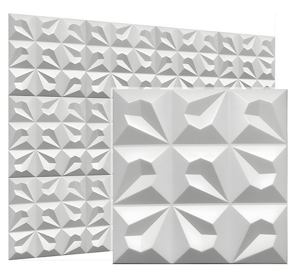 Panneaux de plafond et panneaux muraux Decoratif 3D Tears Blanc 8m² / 32pièces