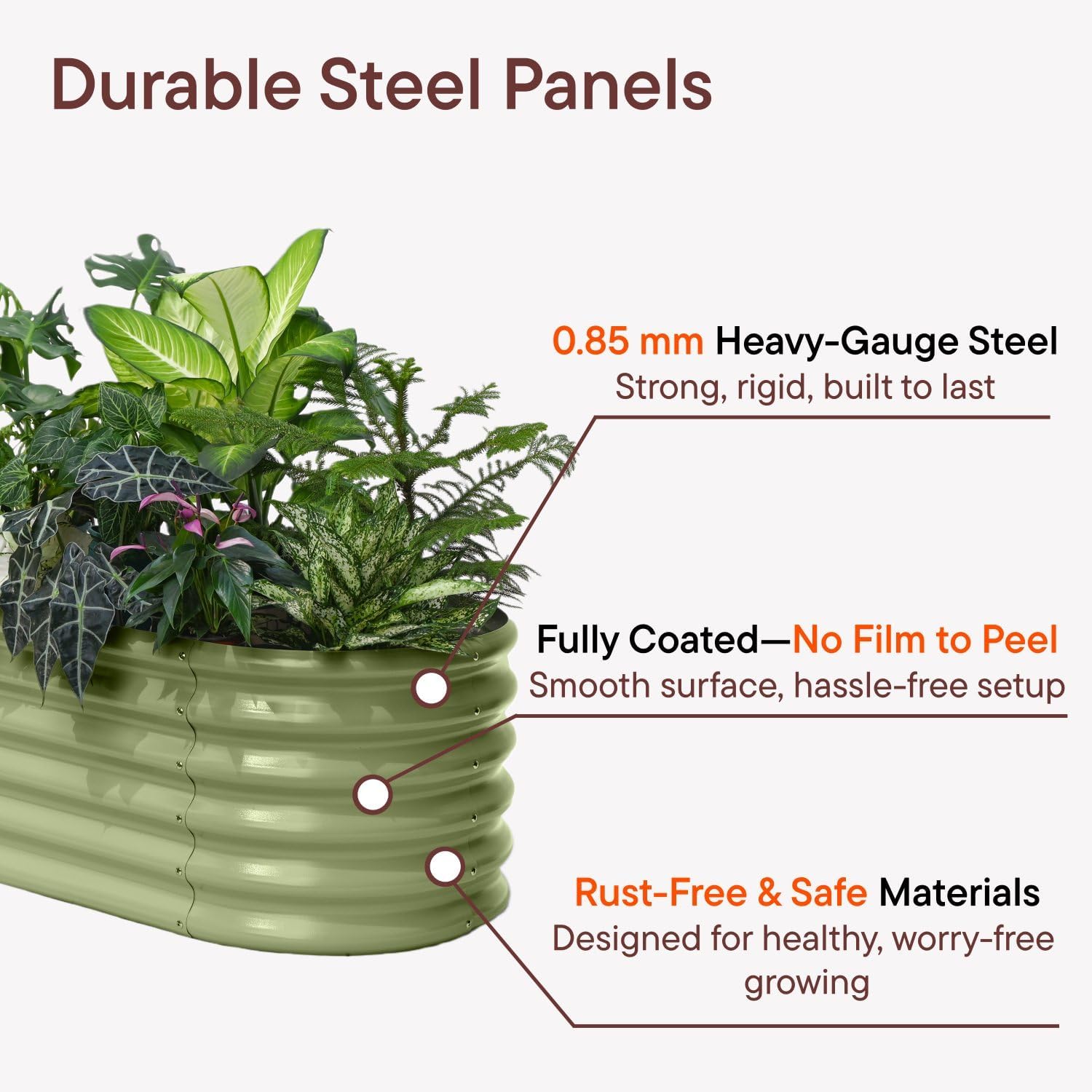 2-Pack Galvanized Raised Garden Bed 6x2x1.5 ft  17 Tall Metal Planter Boxes Outdoor for Vegetable  Above Ground Raised Bed Kit for Gardening  Durable Zn-Al-Mg Coated Flower Bed - Moss Green