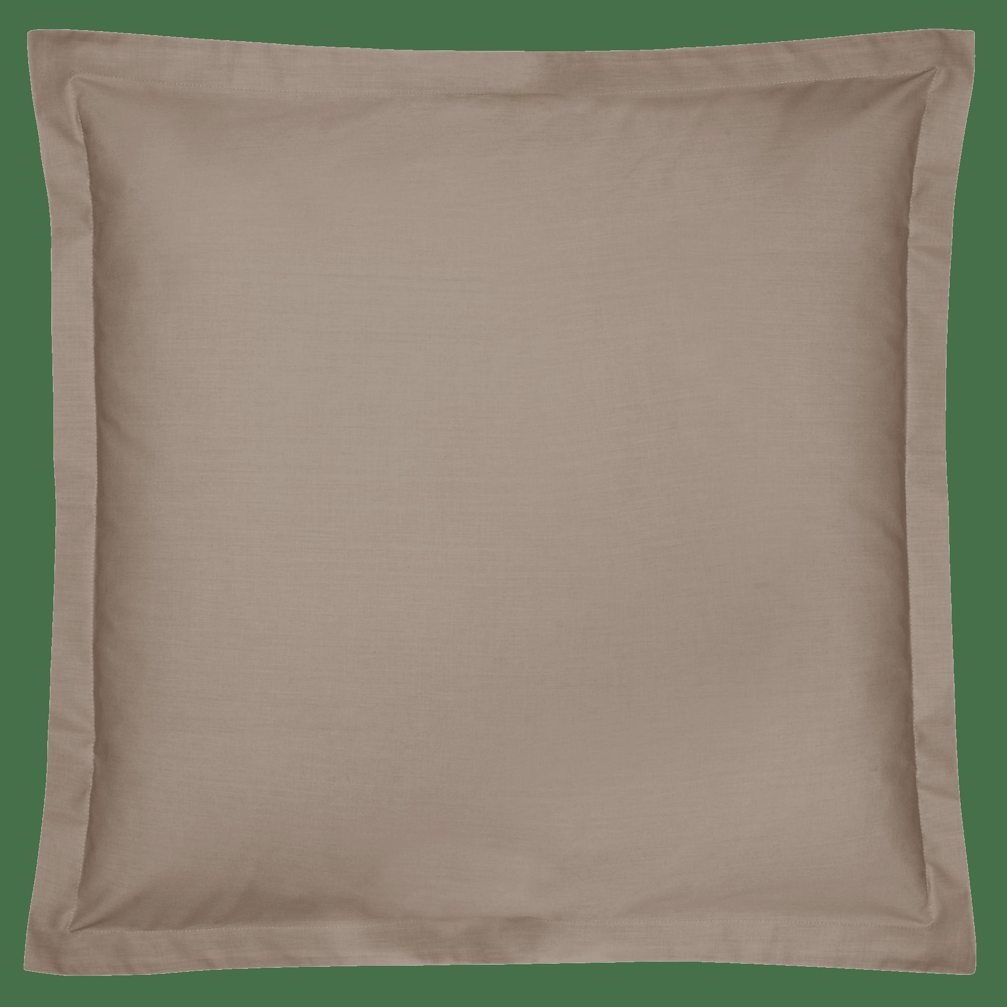 FIL & SENS - Taie en coton bio taupe 65 x 65 cm