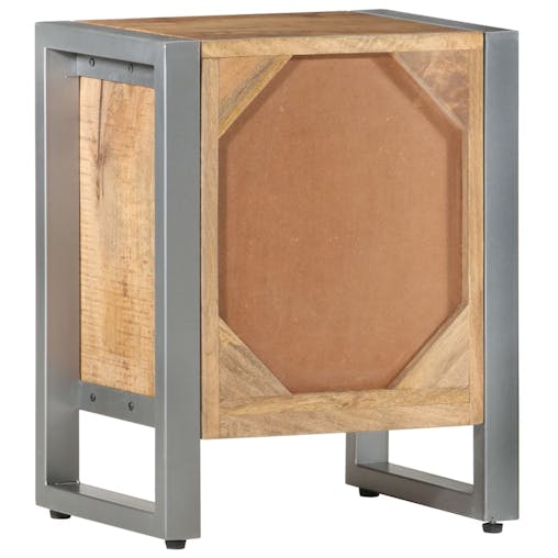 NNEVL Bedside Cabinet 40x30x50 cm Rough Mango Wood
