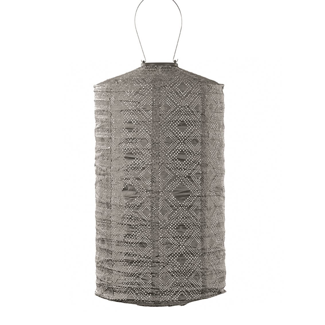 Lumiz solar lampion - mosaic cylinder - 28 cm - taupe