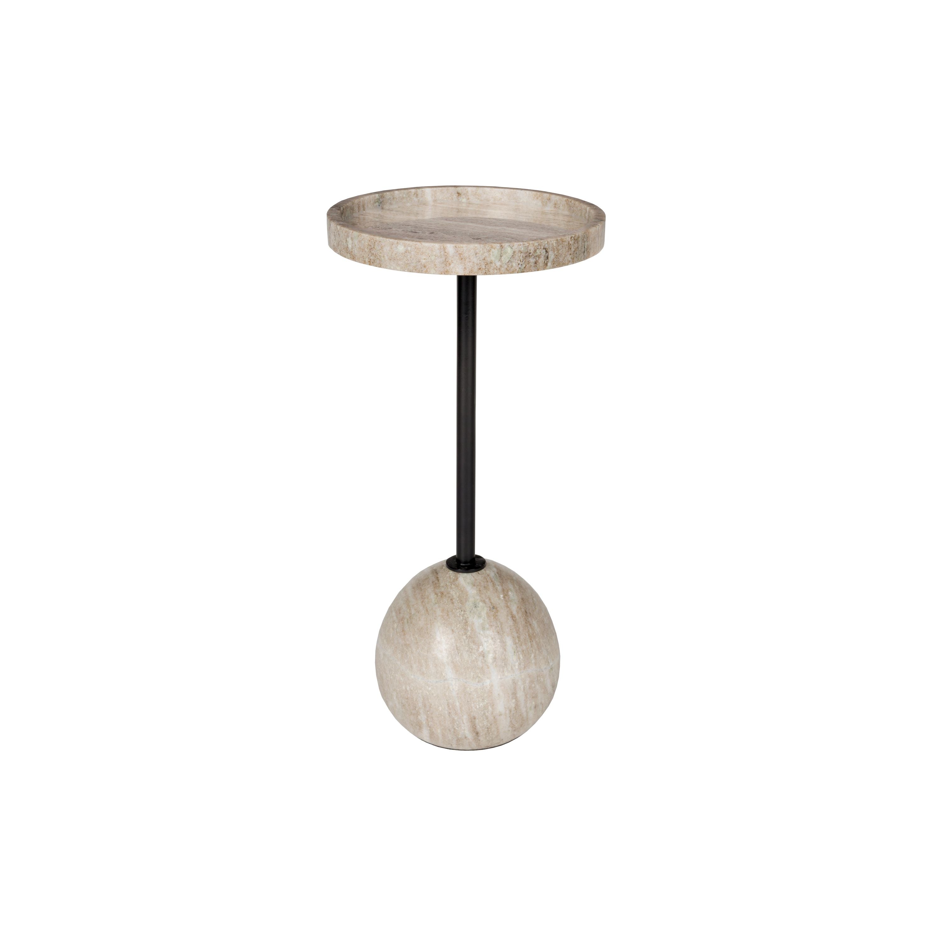Zuiver Cocktail Bijzettafel Rond 25 cm Marmer - Grijs