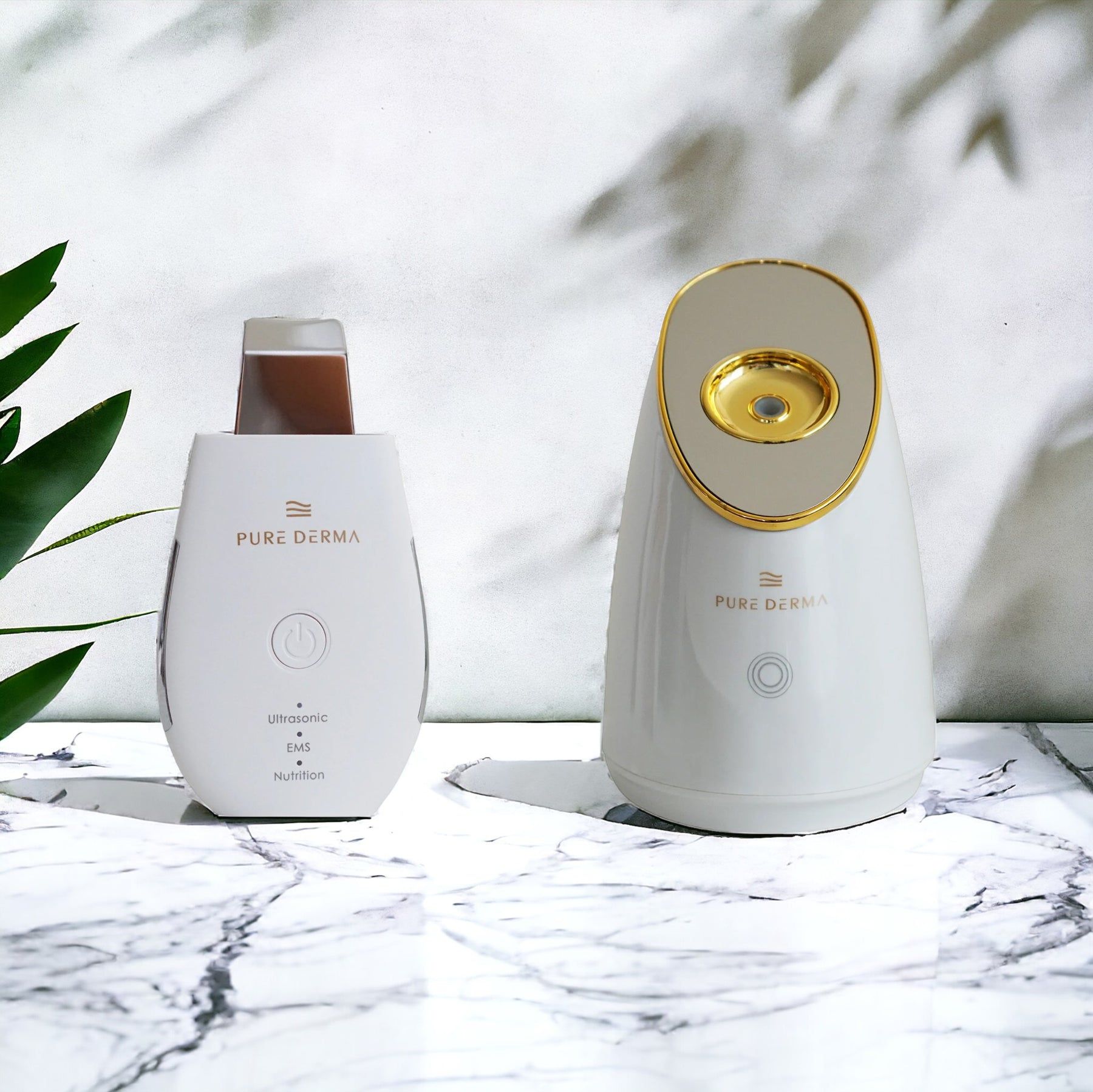 Pure Derma London Face Steamer and Skin Scrubber Cleanse Bundle