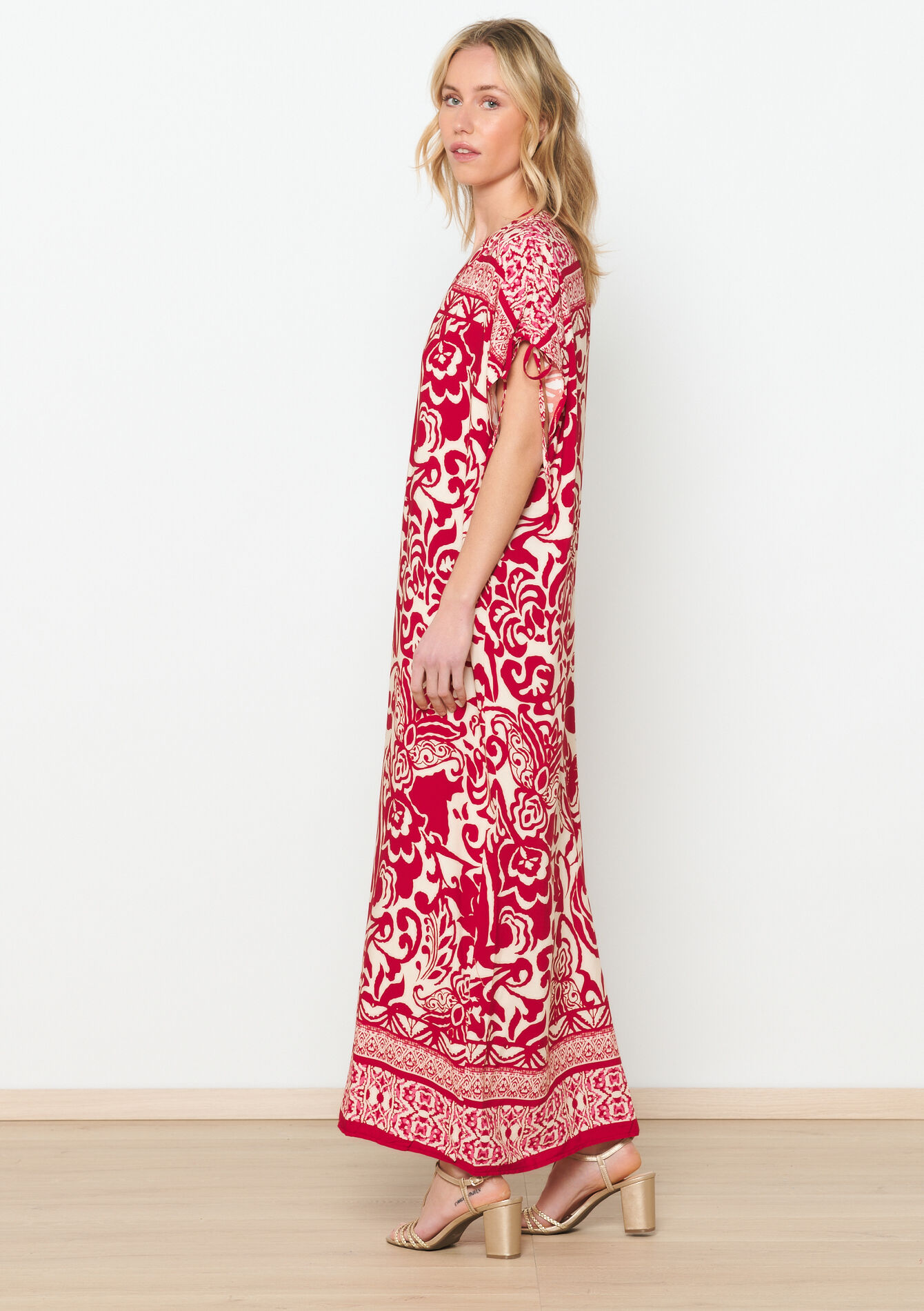 Kaftanjurk met bloemen