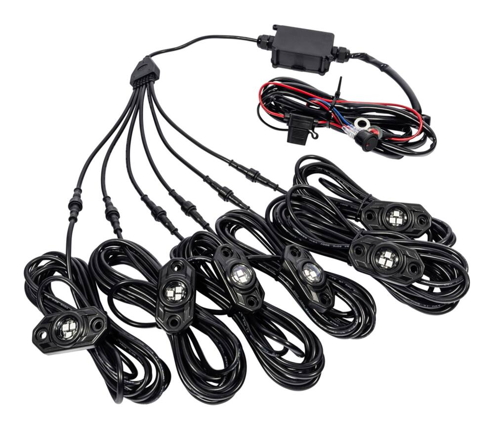 KC HiLITES Rock LED Light Kit, 6-pc