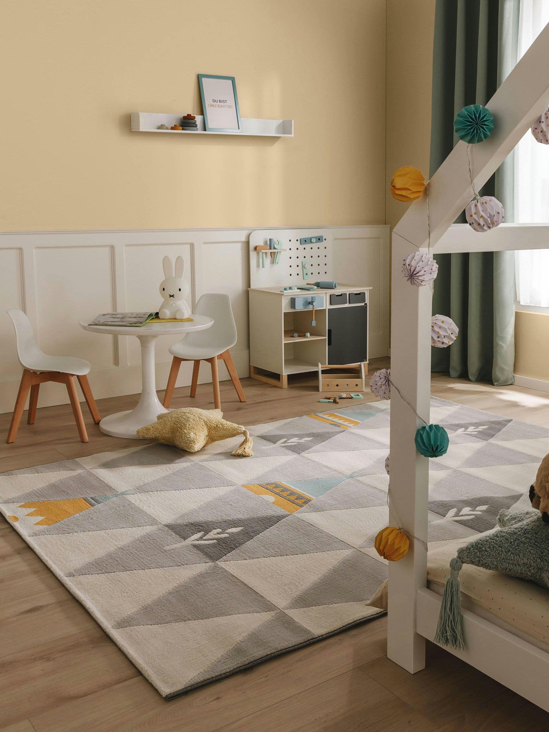 JUNO - Tapis enfant beige 120x170