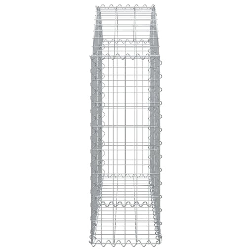NNEVL Arched Gabion Basket 100x30x80/100 cm Galvanised Iron