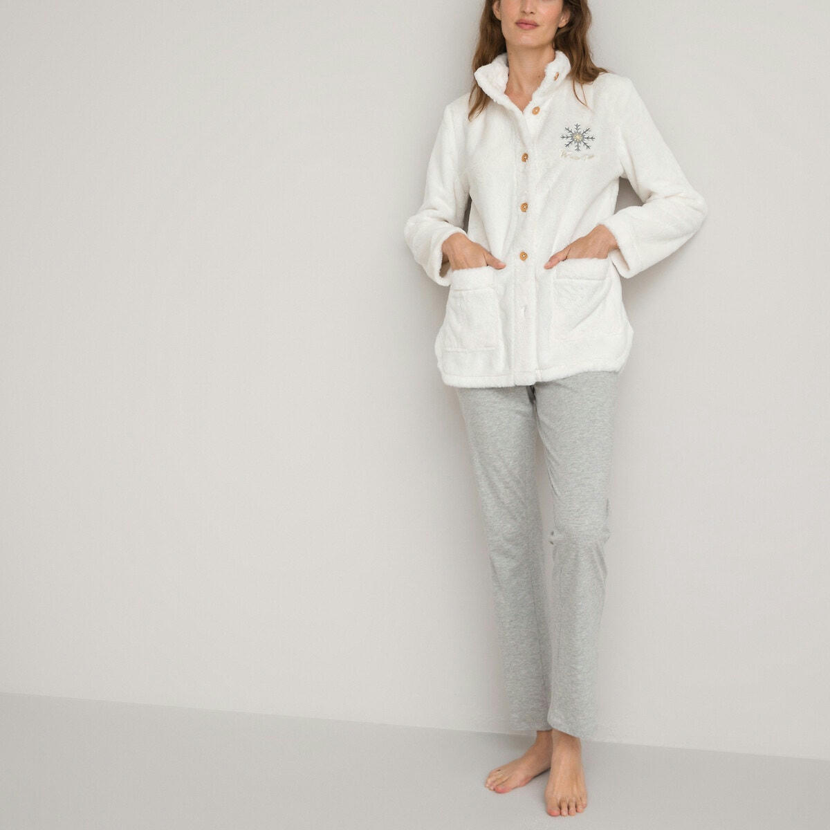 Veste de pyjama, maille polaire peluche