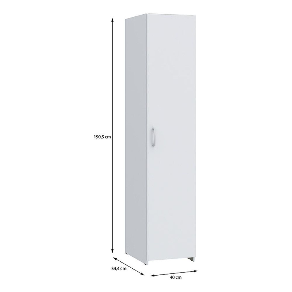 GARDEROBE SLETT 40CM HVIT