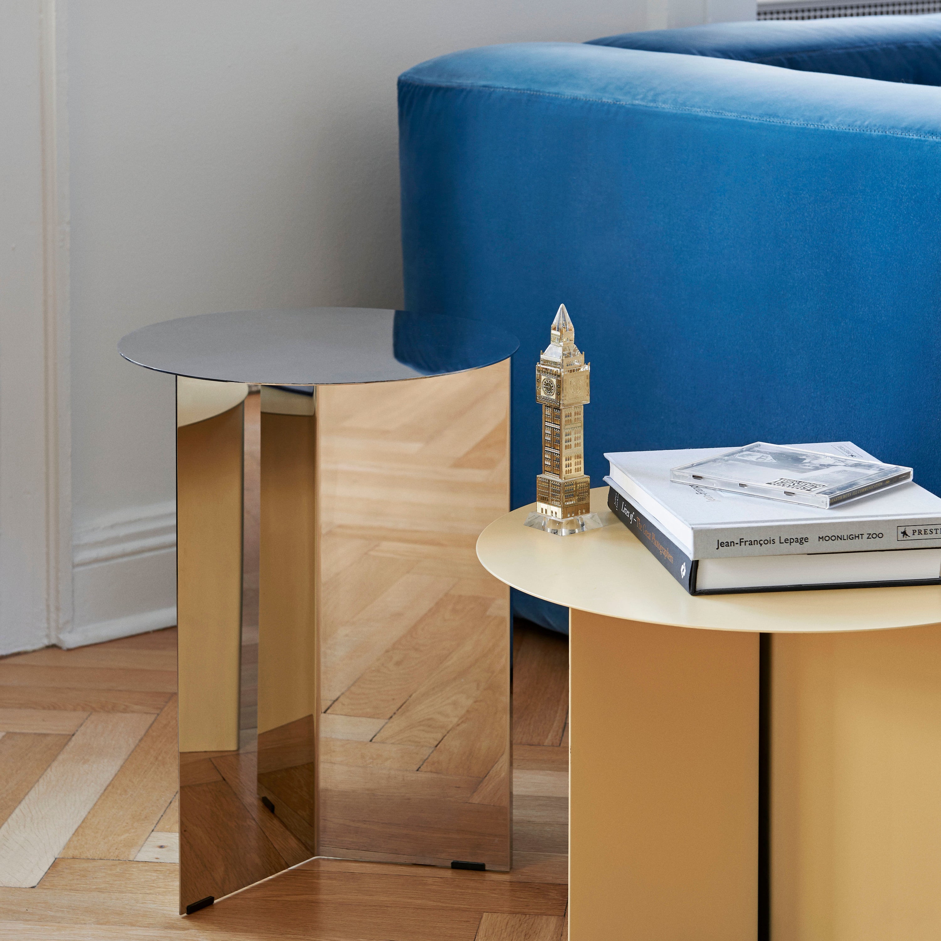 HAY Slit Table Round Bijzettafel Ø 45 cm - Pastel Geel