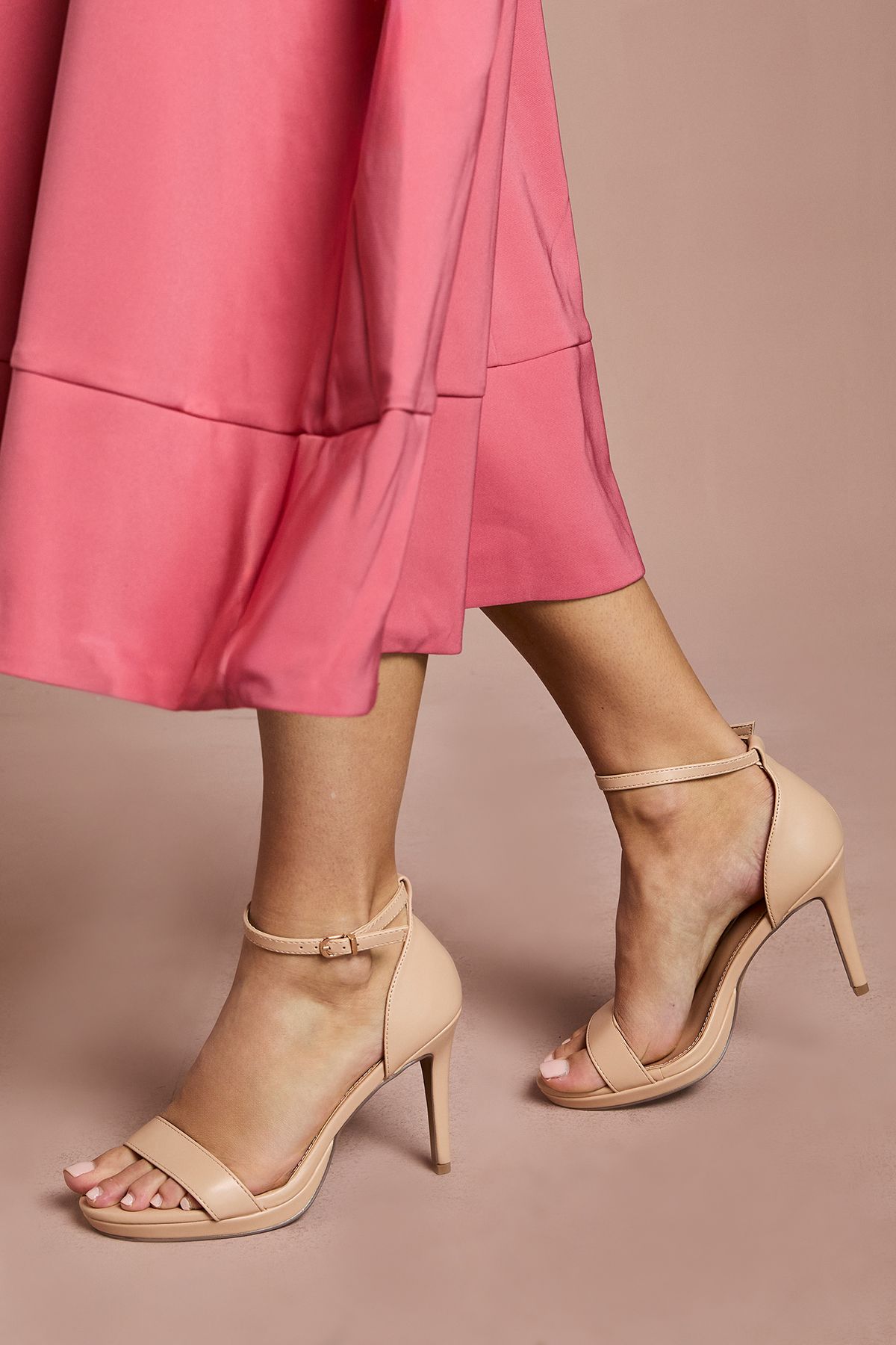 Coast Talia Faux Leather Platform High Heeled Sandals