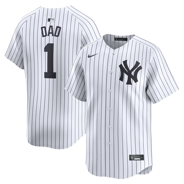 New York Yankees Nike #1 Dad Home Limited Jersey - White