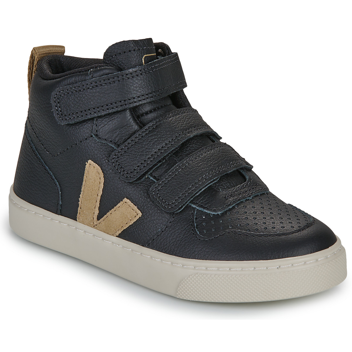 Veja - SMALL V-10 MID - Black / Beige
