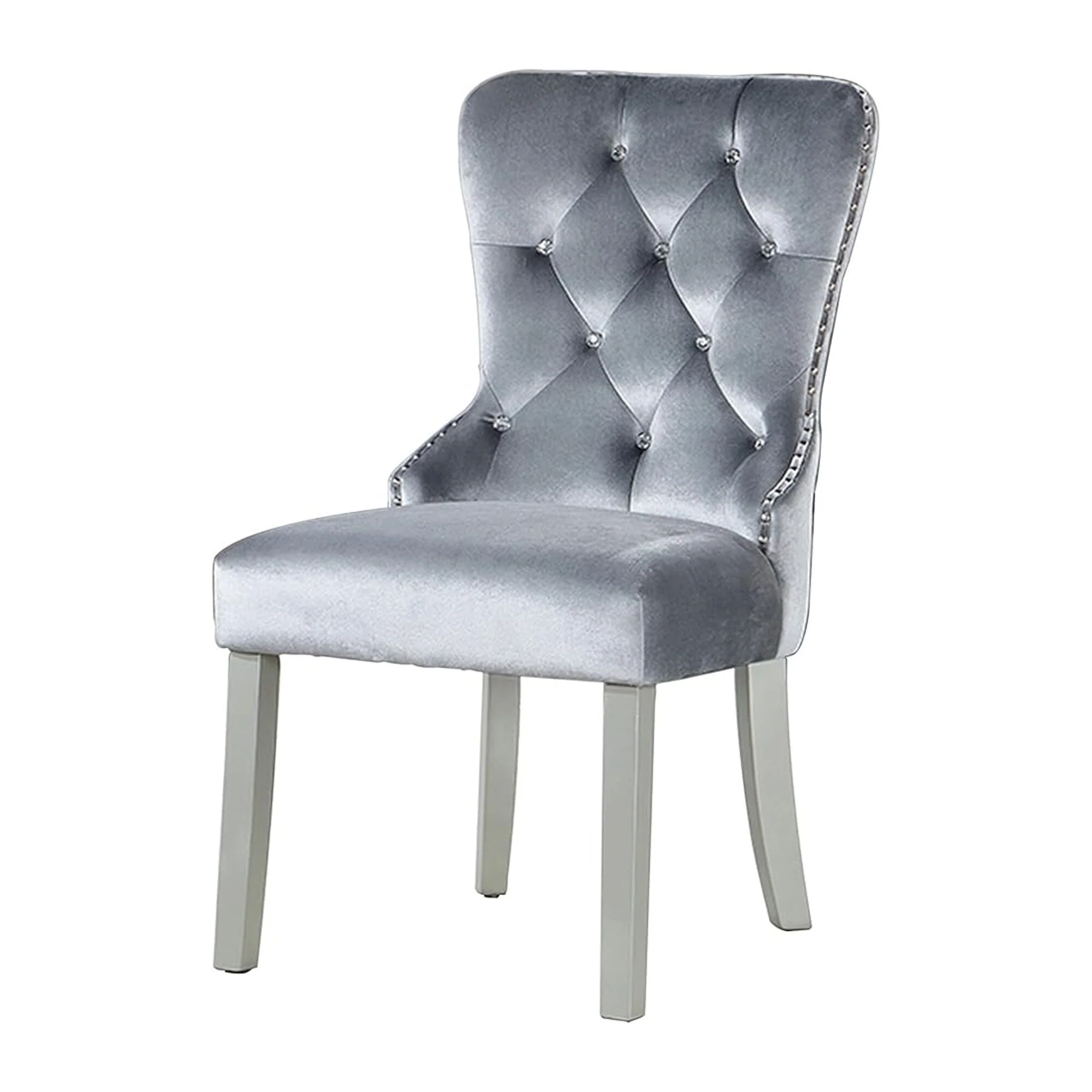 Ada 7pc Dining Table and Chair Set, 72-90 Inch Extendable Top, Gray