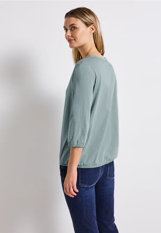 Split Neck Jersey Shirt