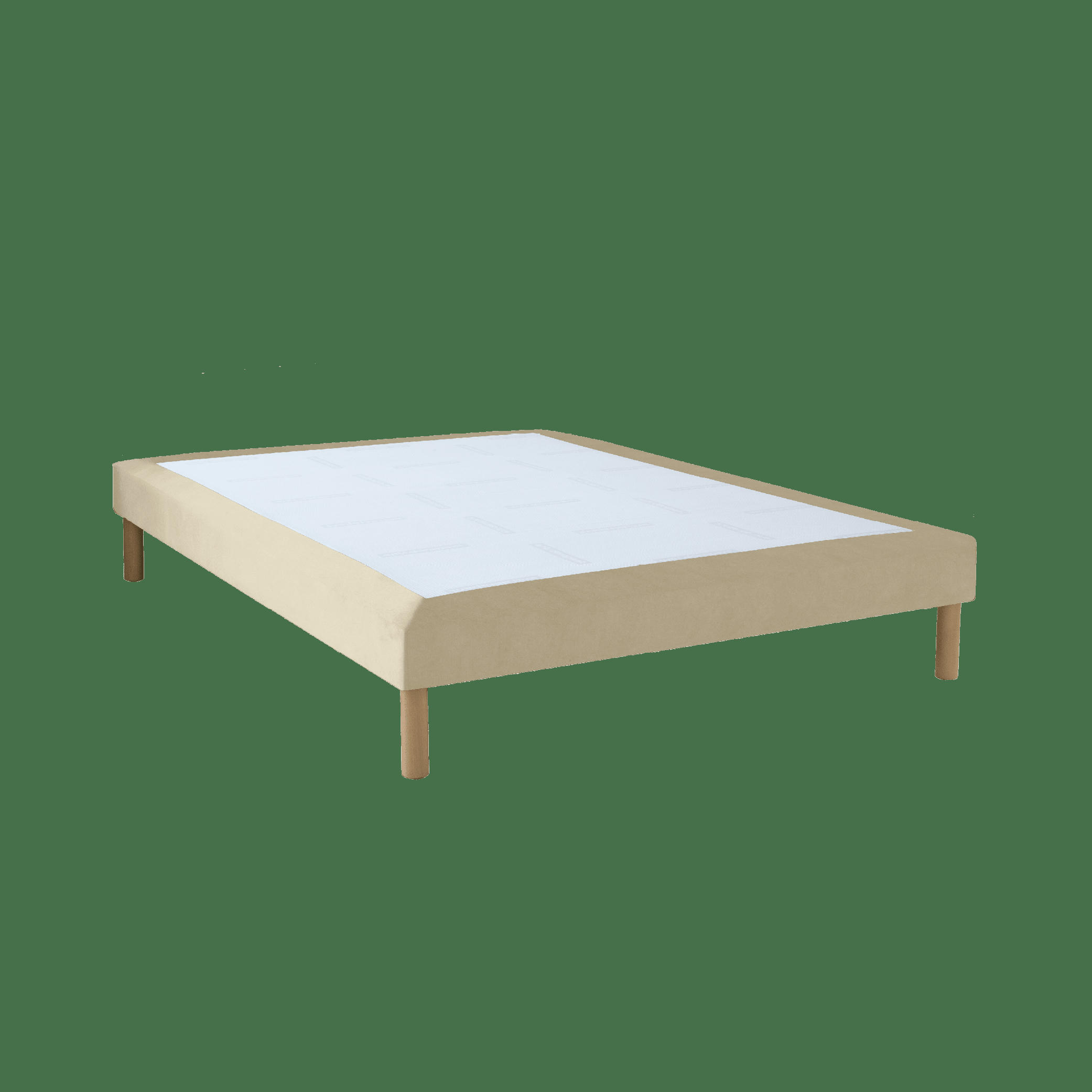 LUXE VELOURS - Sommier velours blanc 140x200 cm