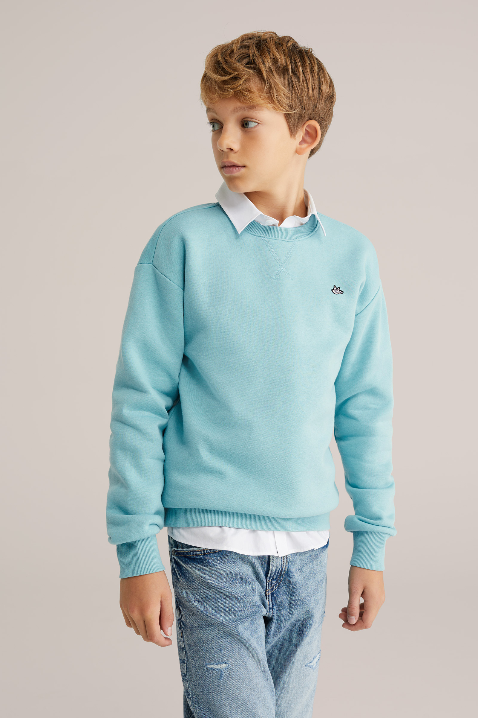 Jongens regular fit sweater met embroidery