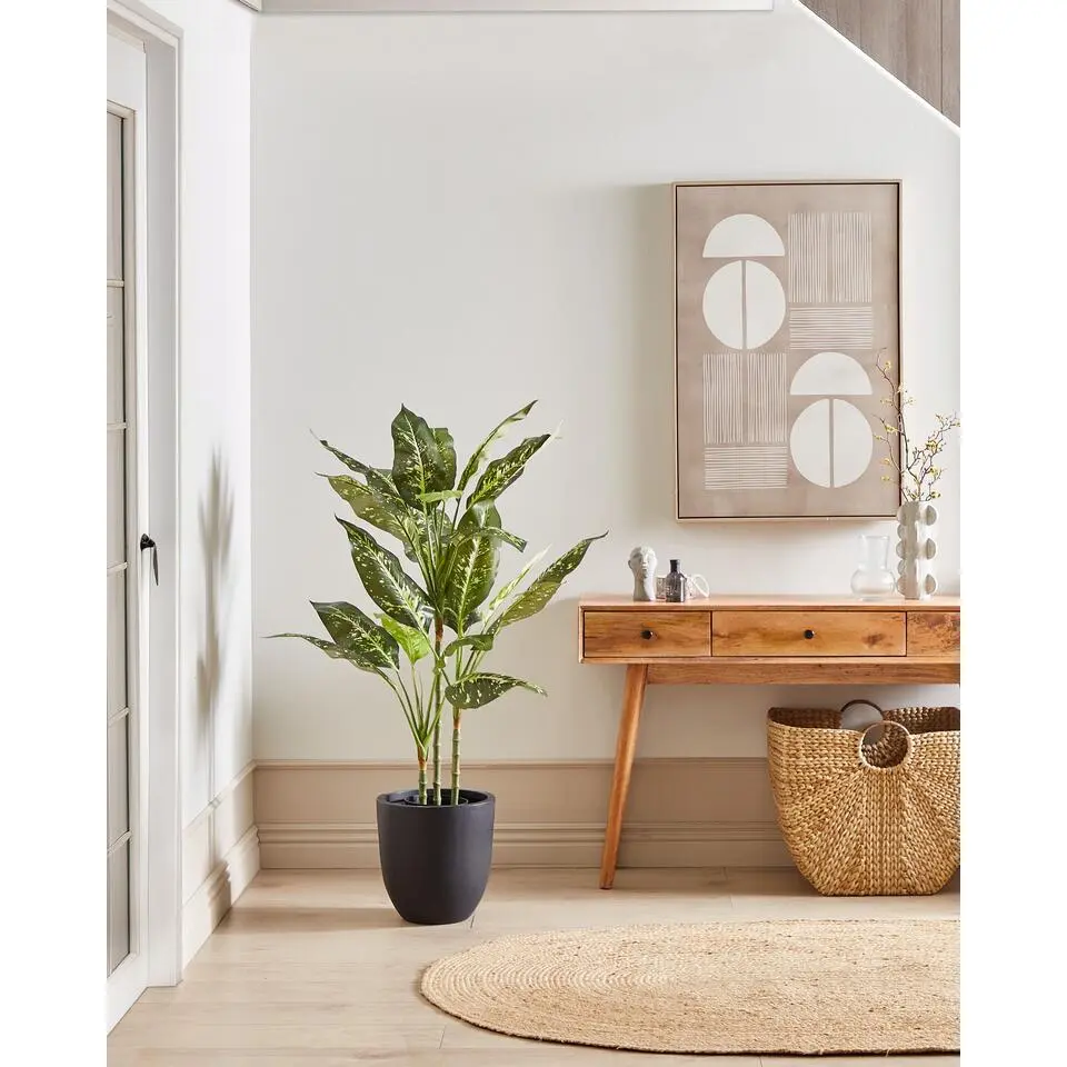 DIEFFENBACHIA - Kunstplant - Groen - 110 cm - Synthetisch materiaal