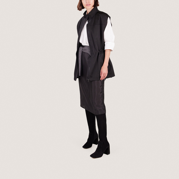 Bottes à talonsen velours noir | VAUBUSSY