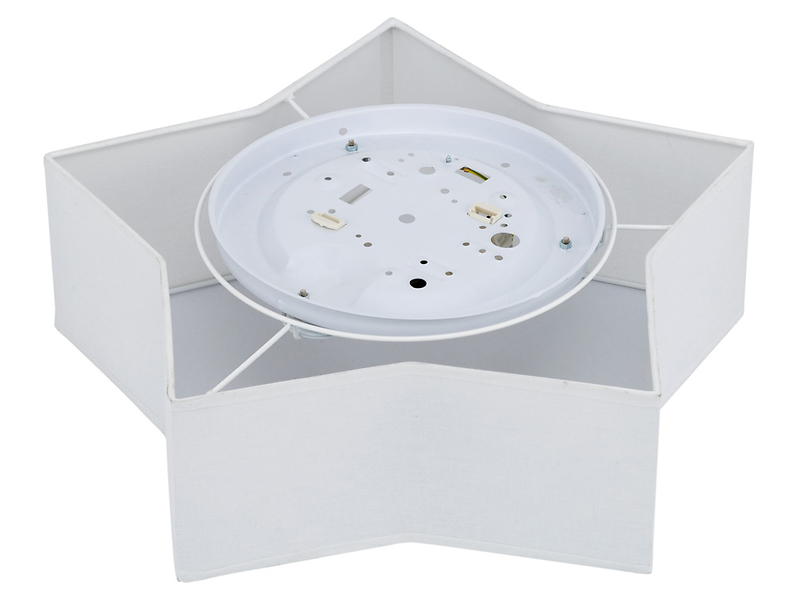 Lampa sufitowa Star 2-punktowa tkaninowa biała