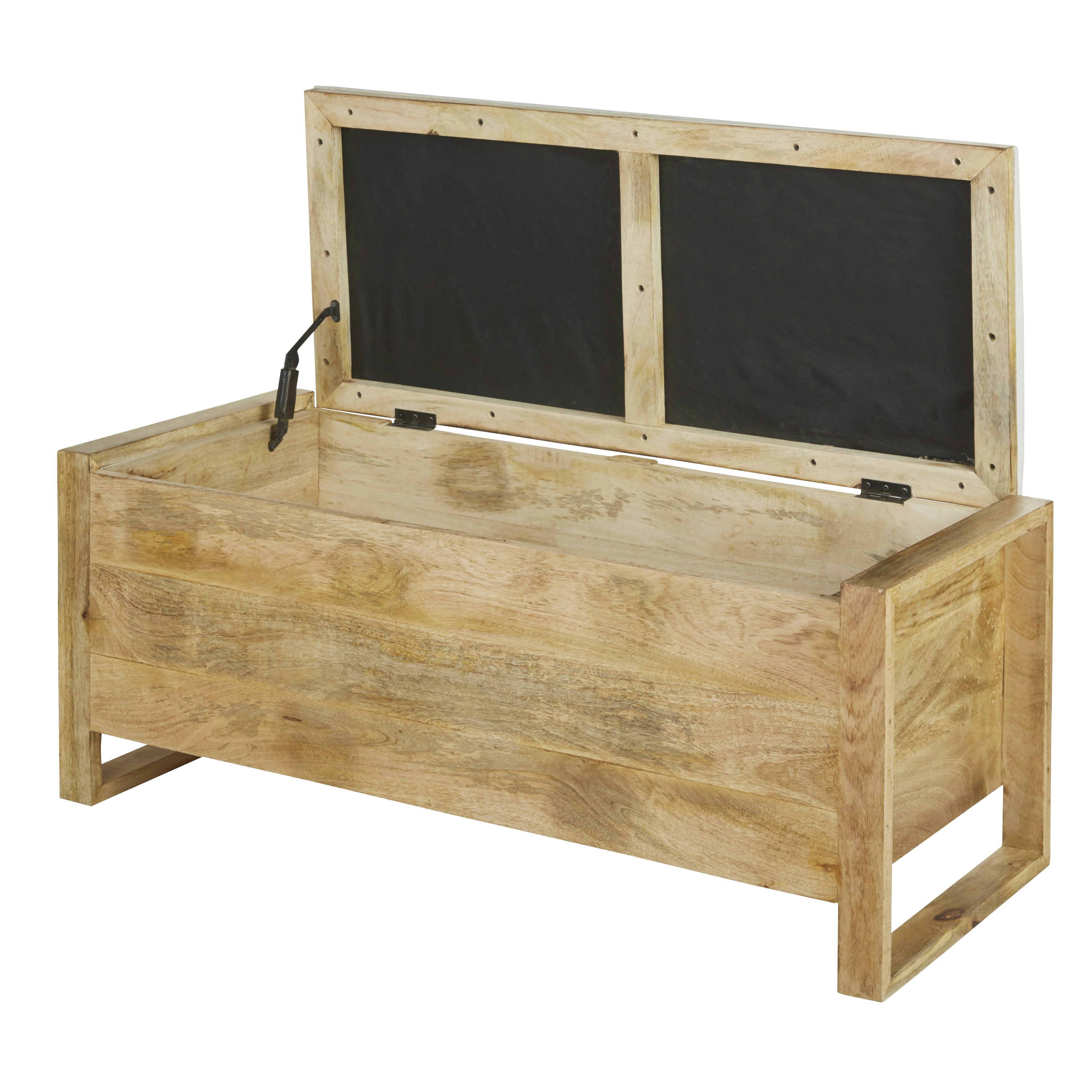 - Banc coffre en bois de manguier