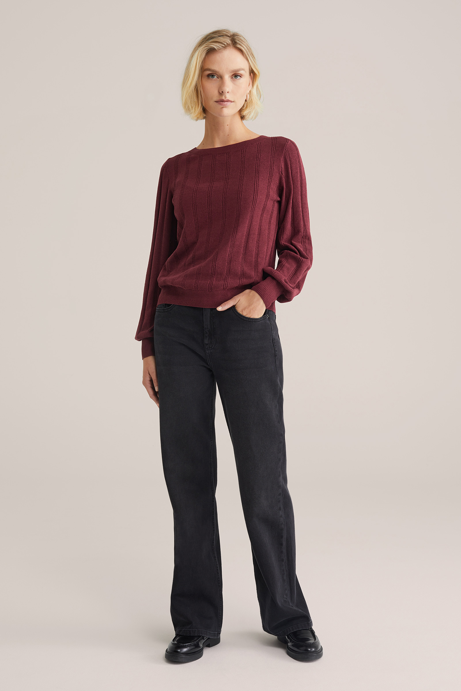 Dames Gebreide trui met structuur