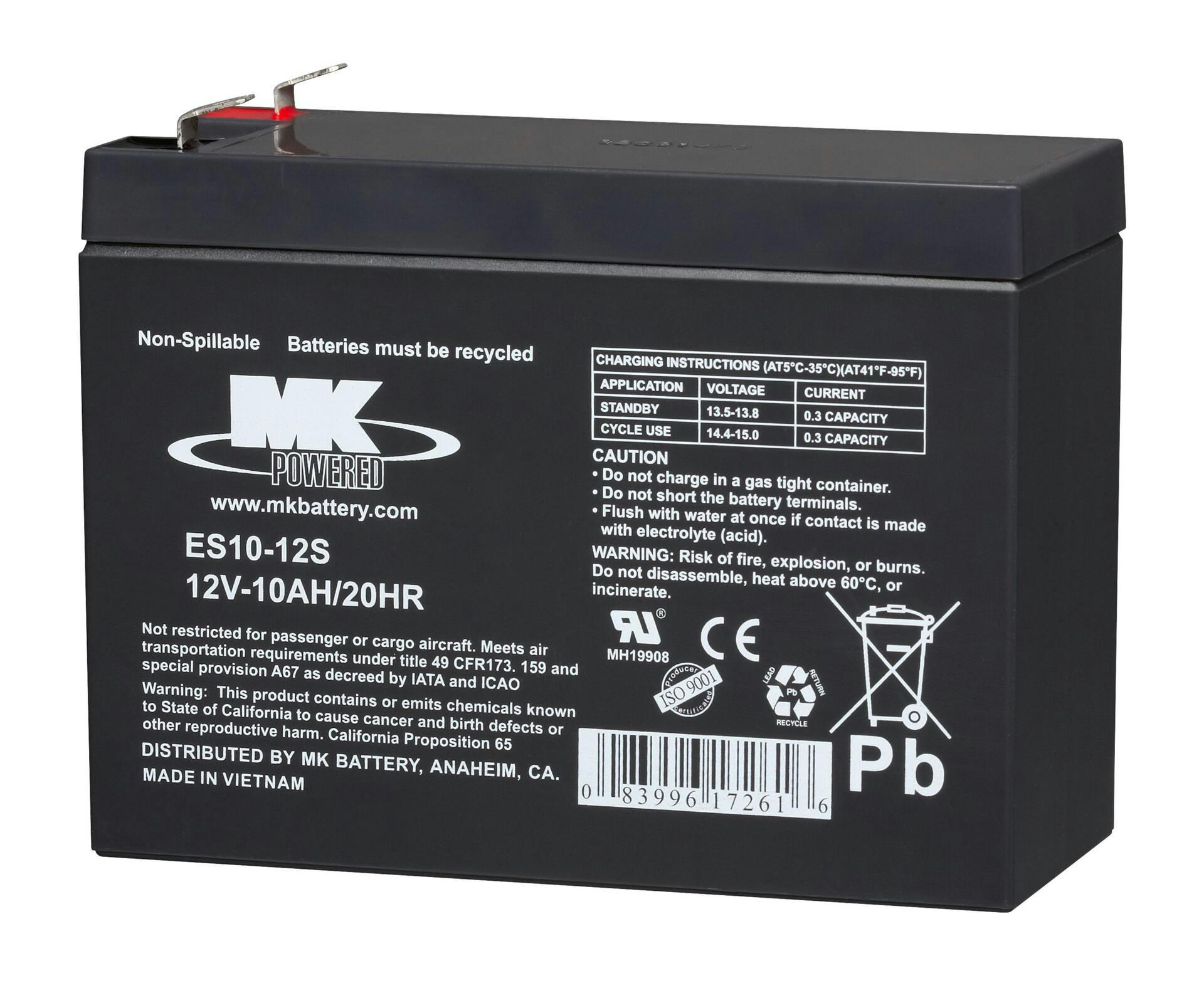 MK Battery 12-Volt 10 Ah SLA Battery