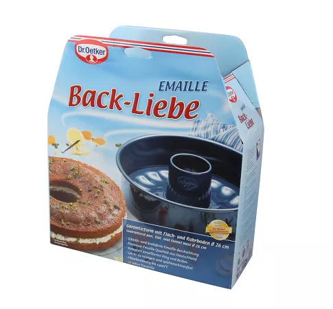 Tortownica z 2 spodami 26 cm Dr.Oetker - Back-Liebe Emaille 11.2364