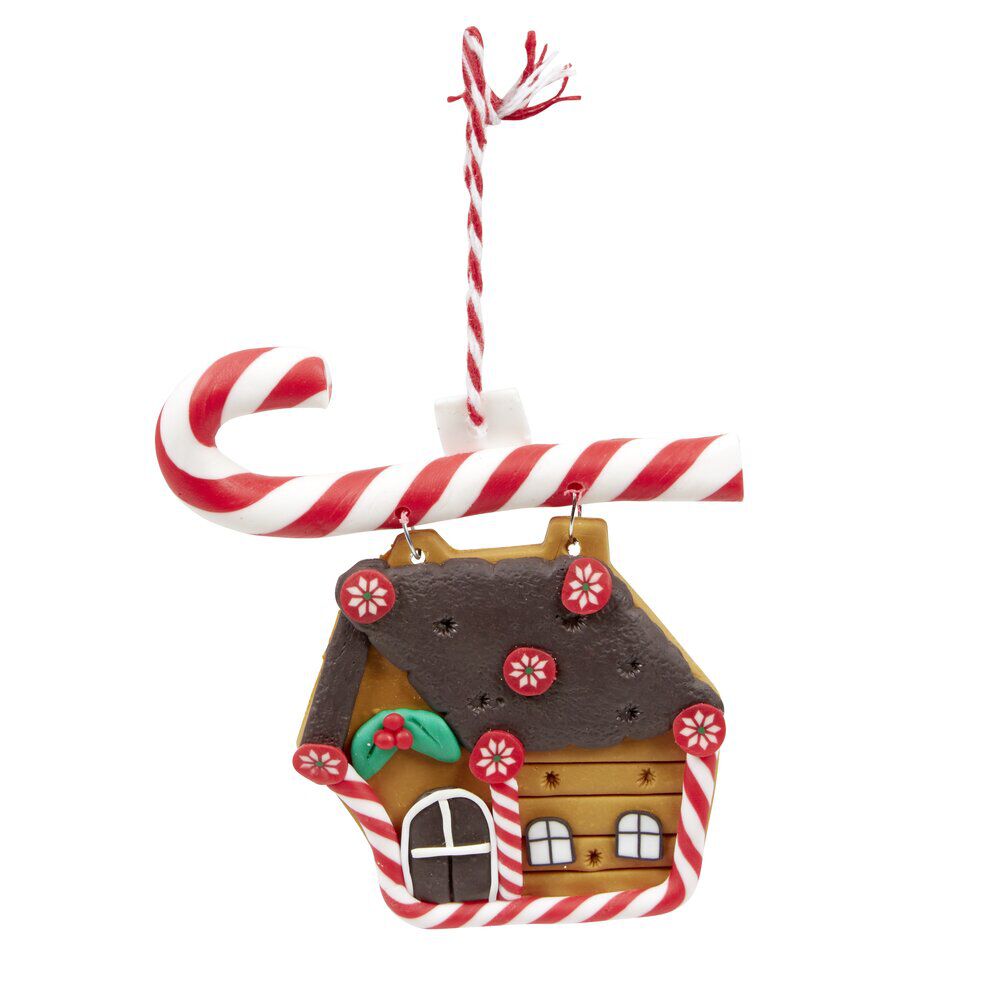 Suspension de No&euml;l sucre d'orge maison imitation pain d'épice