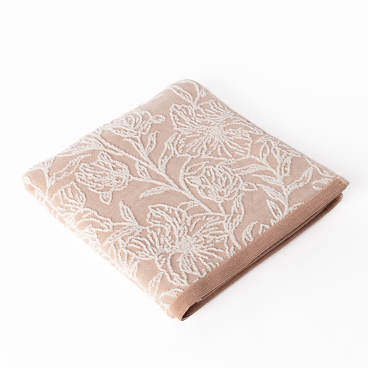 Toalha lençol de banho SAVANA salmão e cru 100x150cm