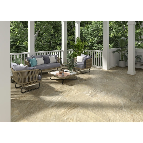 Terrassenplatte »Almeria«, ocker, 59,5 x 90 x 2 cm, Keramik