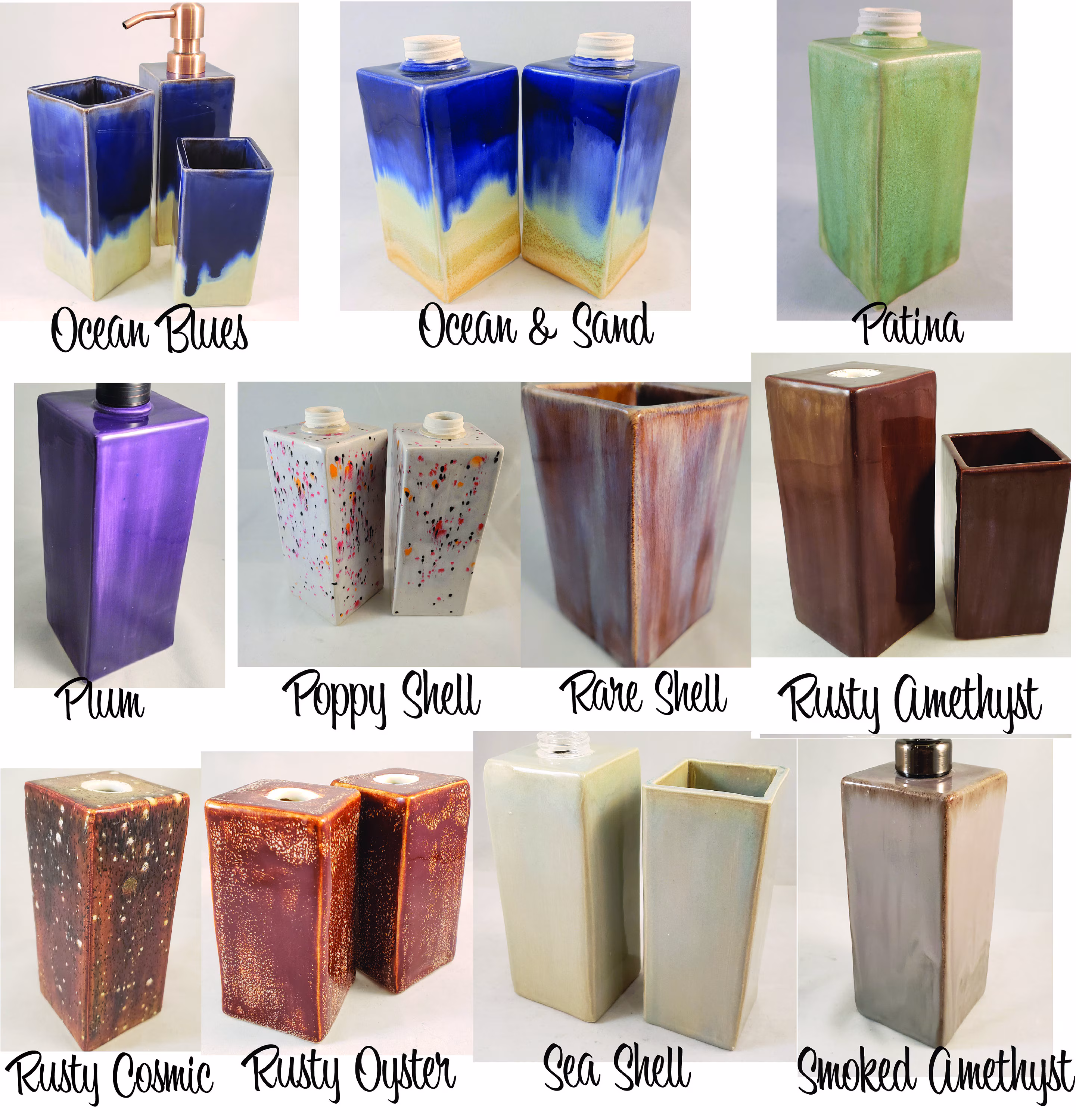 Square Tissue Box Cover Made to order Handmade Ceramics Pottery (many colors available)
