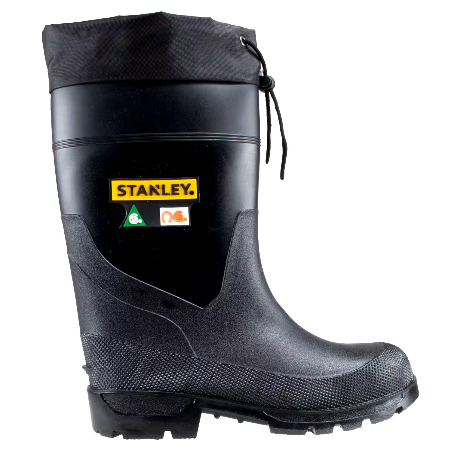 Stanley Men's CSA Waterproof Steel Toe Lined Rubber Work Boots, Rated to -40°C, Black