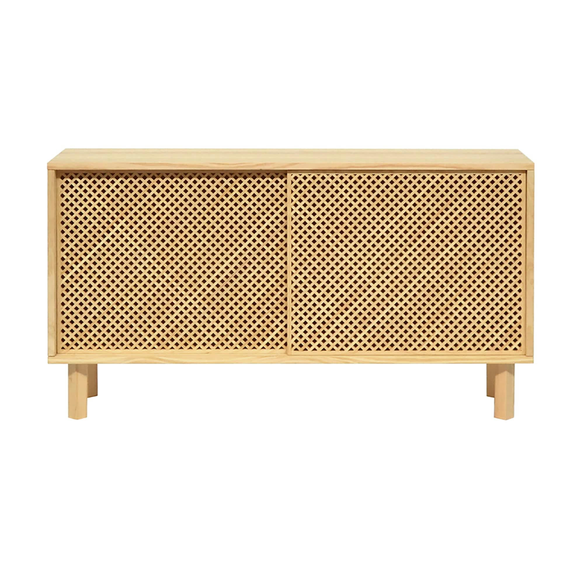 GRANADELLA - Buffet 2 portes en bois massif naturel - 120 cm