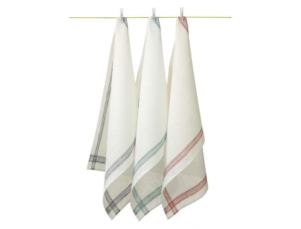 Lot de 3 essuie-verresFil de lin