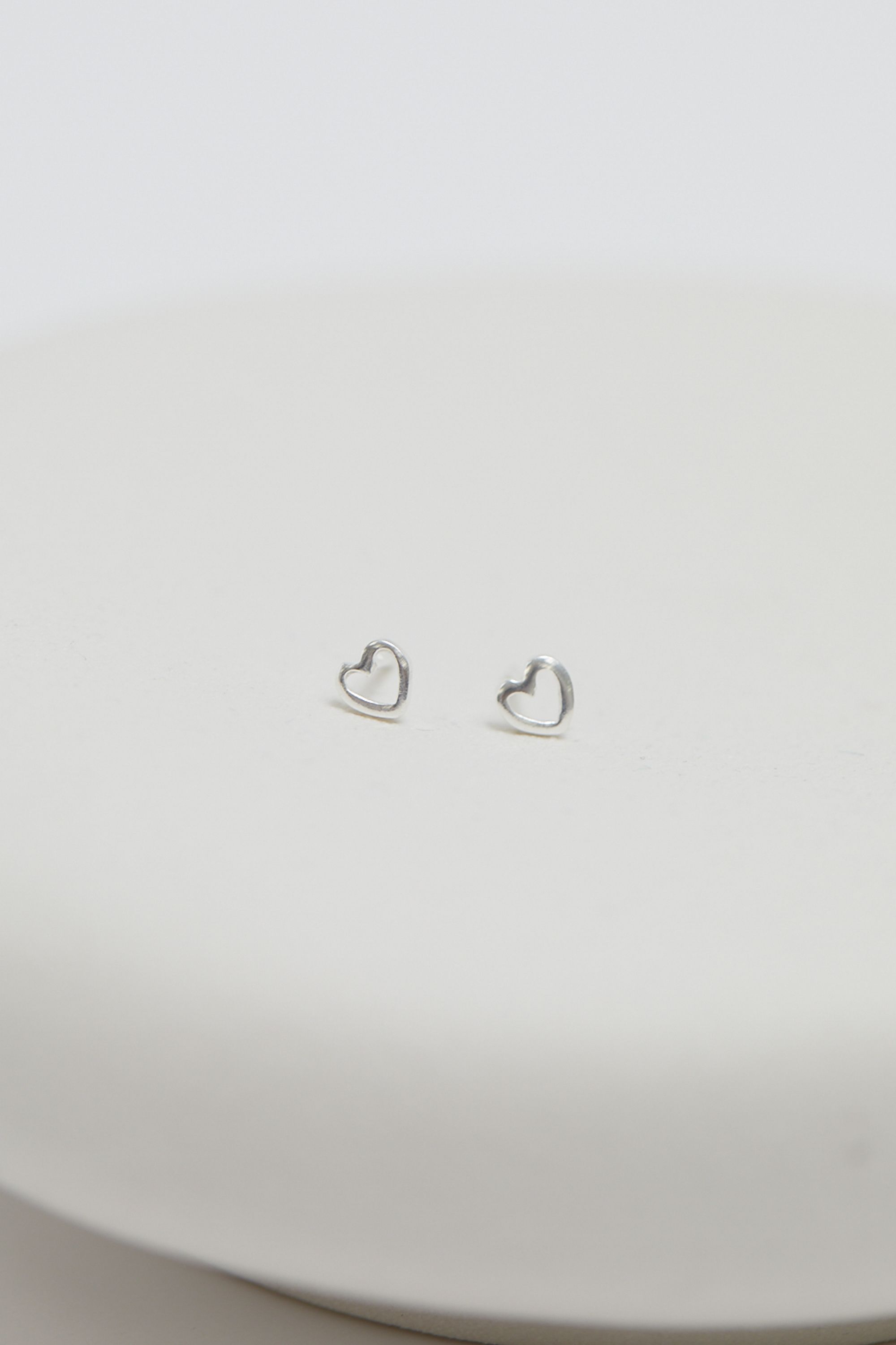 Simply Silver Sterling Silver 925 Open Heart Stud Earrings