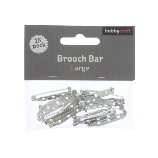 Brooch Bar Findings 30mm 15 Pack