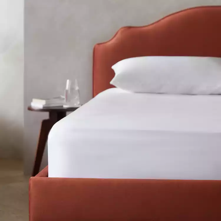 Habitat Egyptian Cotton 400TC White Fitted Sheet - Single