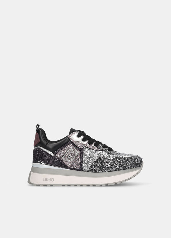 Sneakers platform full glitter