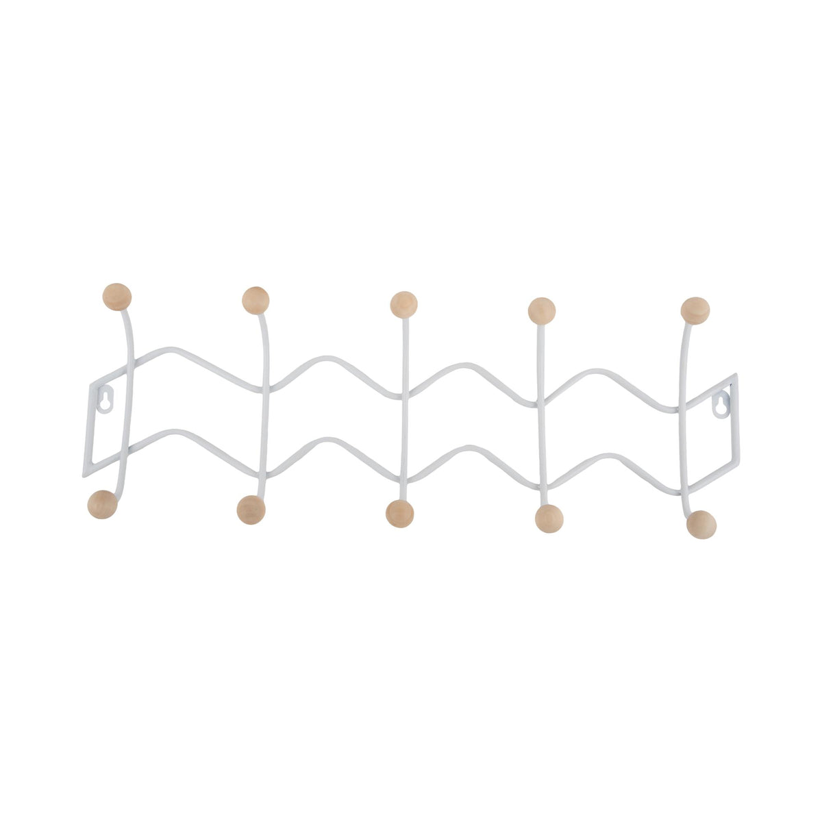 Present Time kapstok Double Zig Zag - wit - 61x6.5x20cm
