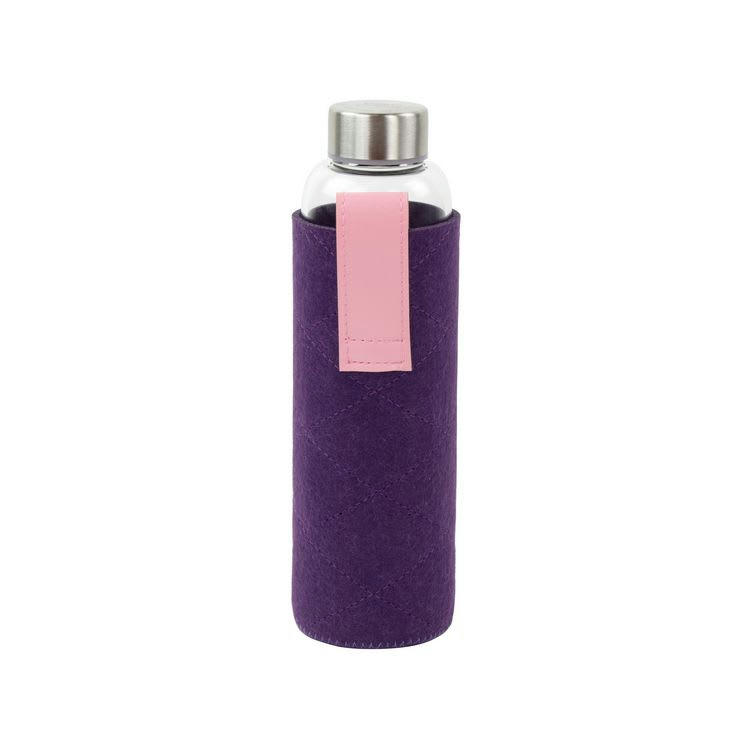 - Bouteilles en verre avec pochette en feutrine 550ml