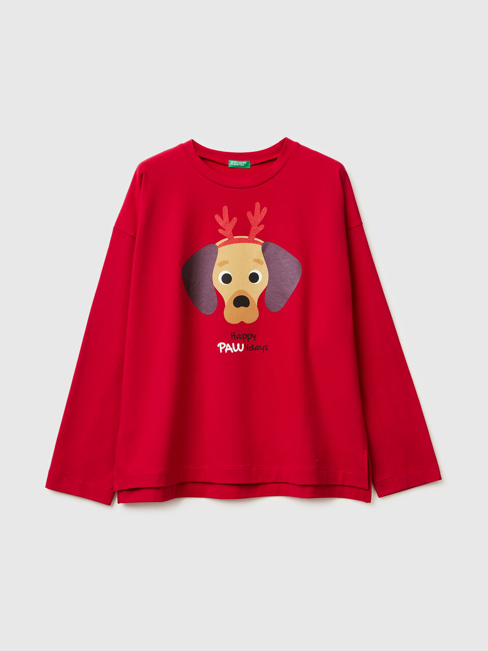 Christmas t-shirt with puppy print
