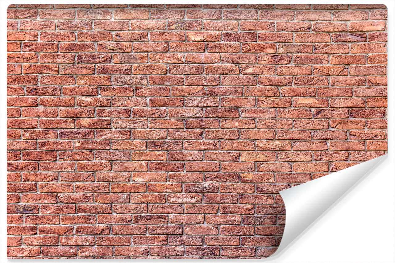 Fototapeta Czerwona Cegła MUR Efekt 3D 90x60cm
