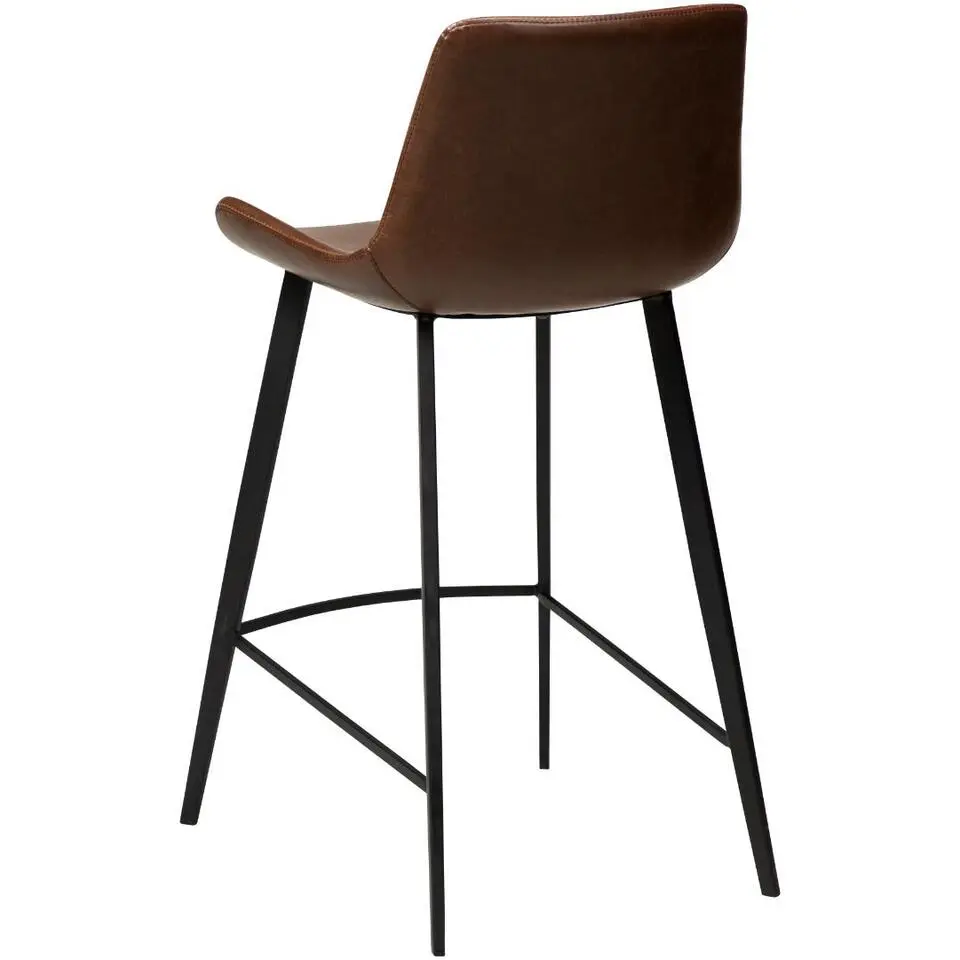 Hioshop Hype Dan-Form counterstoel PU-kunstleer donkerbruin