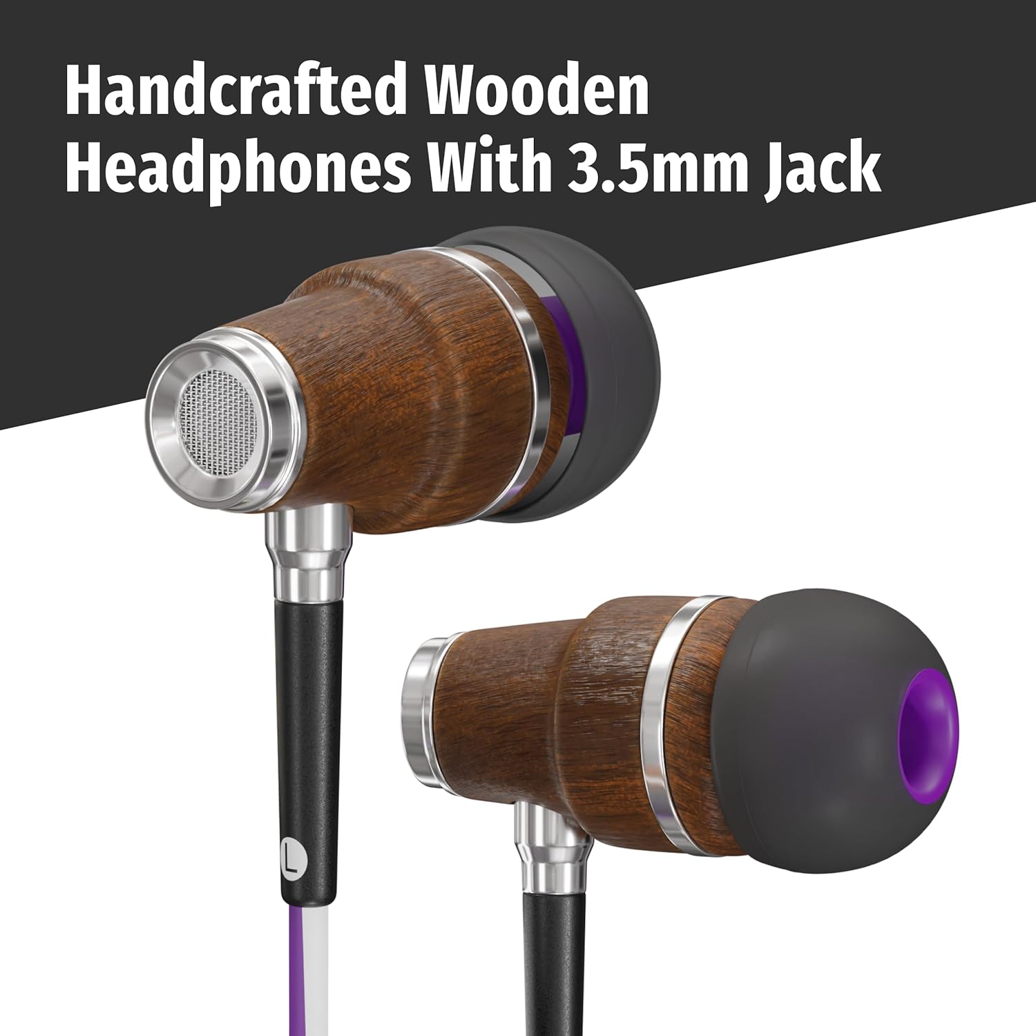 Symphonized Wired Earbuds with Microphone - 90% Noise Cancelling Earbuds Wired for Computer, Laptop & Phone - Corded In-Ear Headphones, Plug In Earphones with Mic, Ear Buds with Wire (3.5mm Aux Jack)